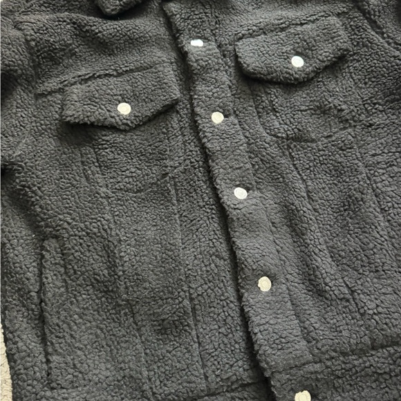 H&M Sherpa Teddy Bear Black Jacket - Picture 6 of 6